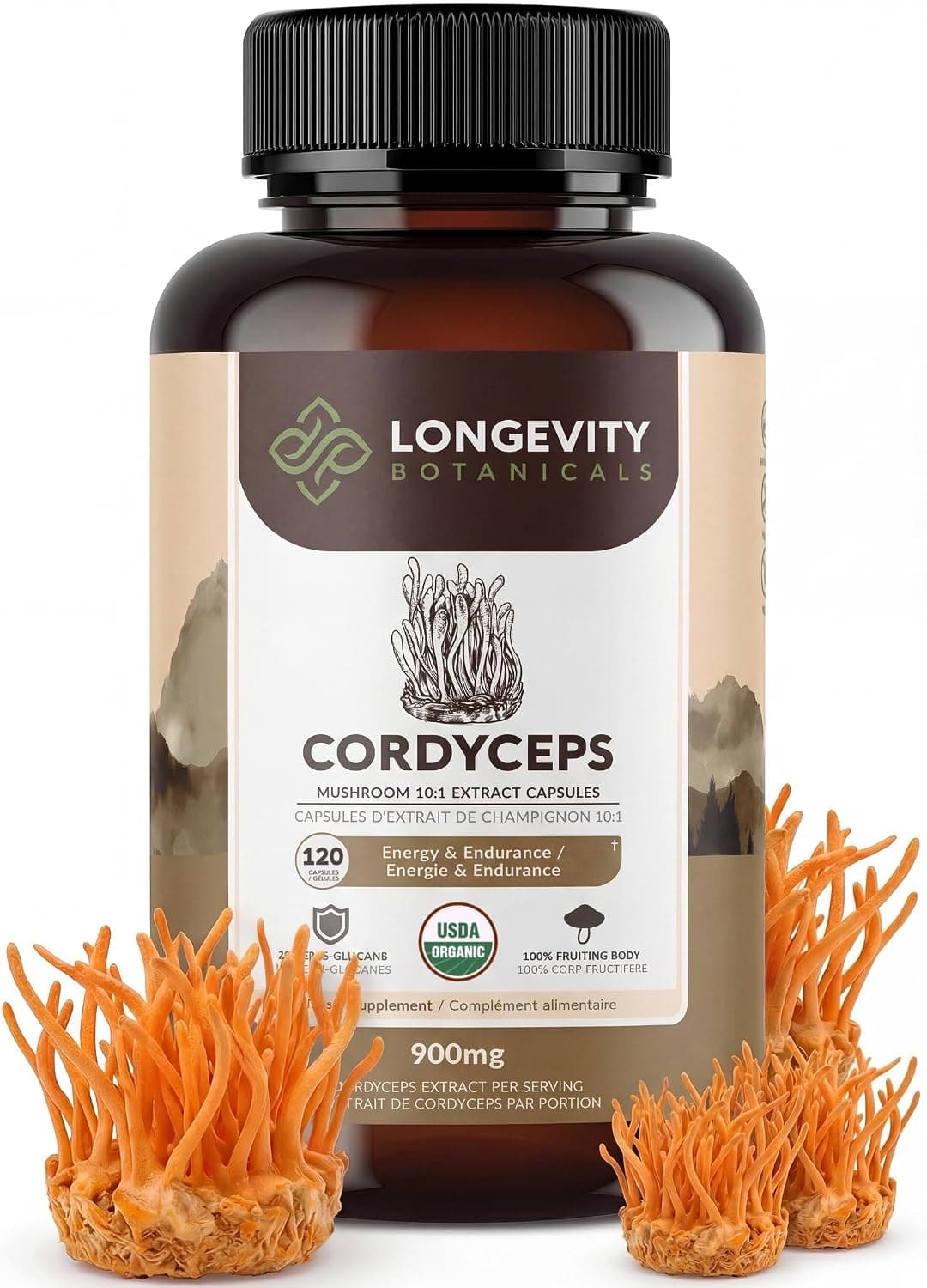 Organic Cordyceps militaris Capsules (120ct)