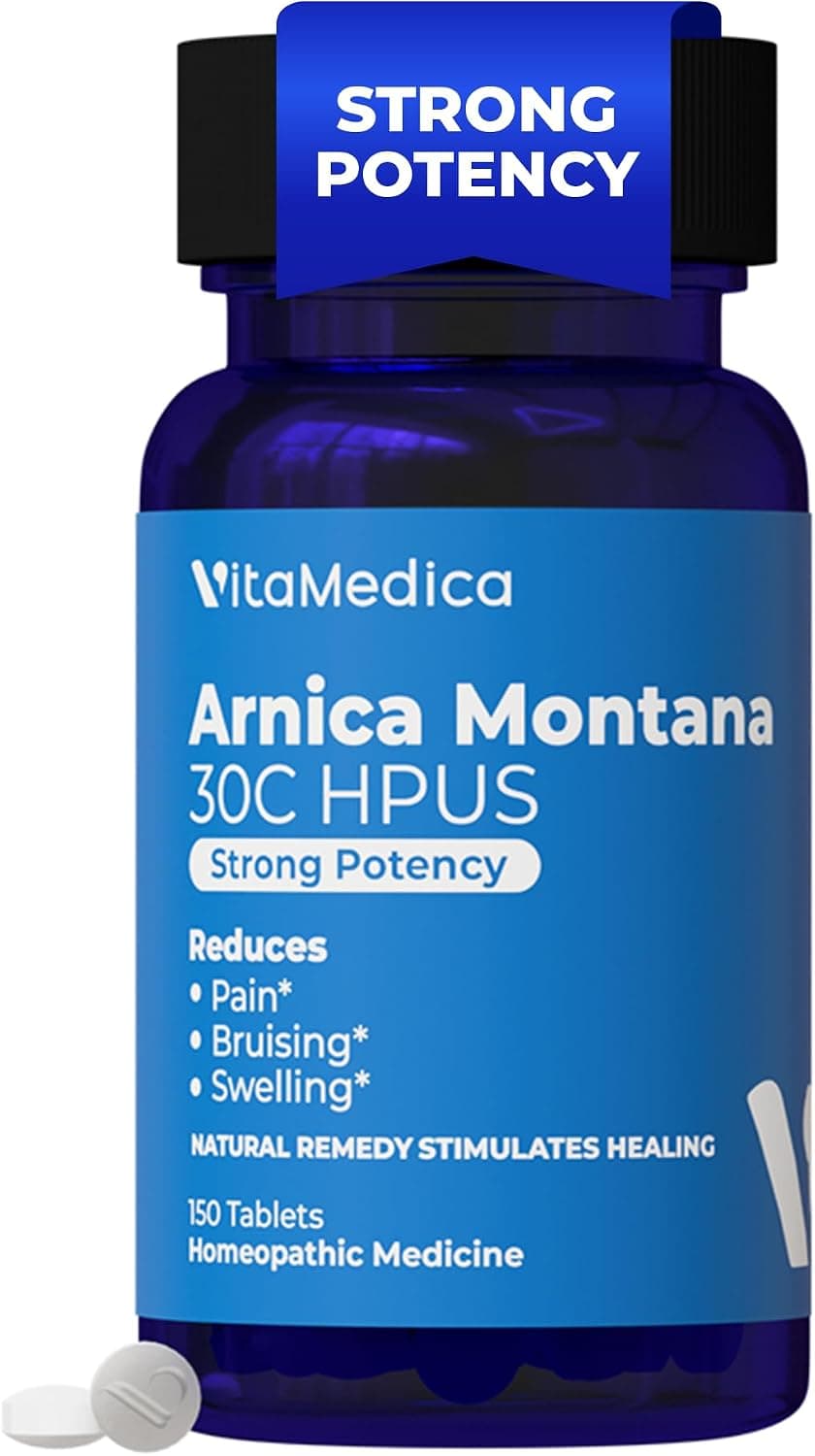 VitaMedica Arnica Montana 30C Rapid Dissolve Tablets, 150 Ct | Natural Pain, Bruising & Swelling Support, Homeopathic Medicine for Injury & Surgery Recovery - 50 Servings