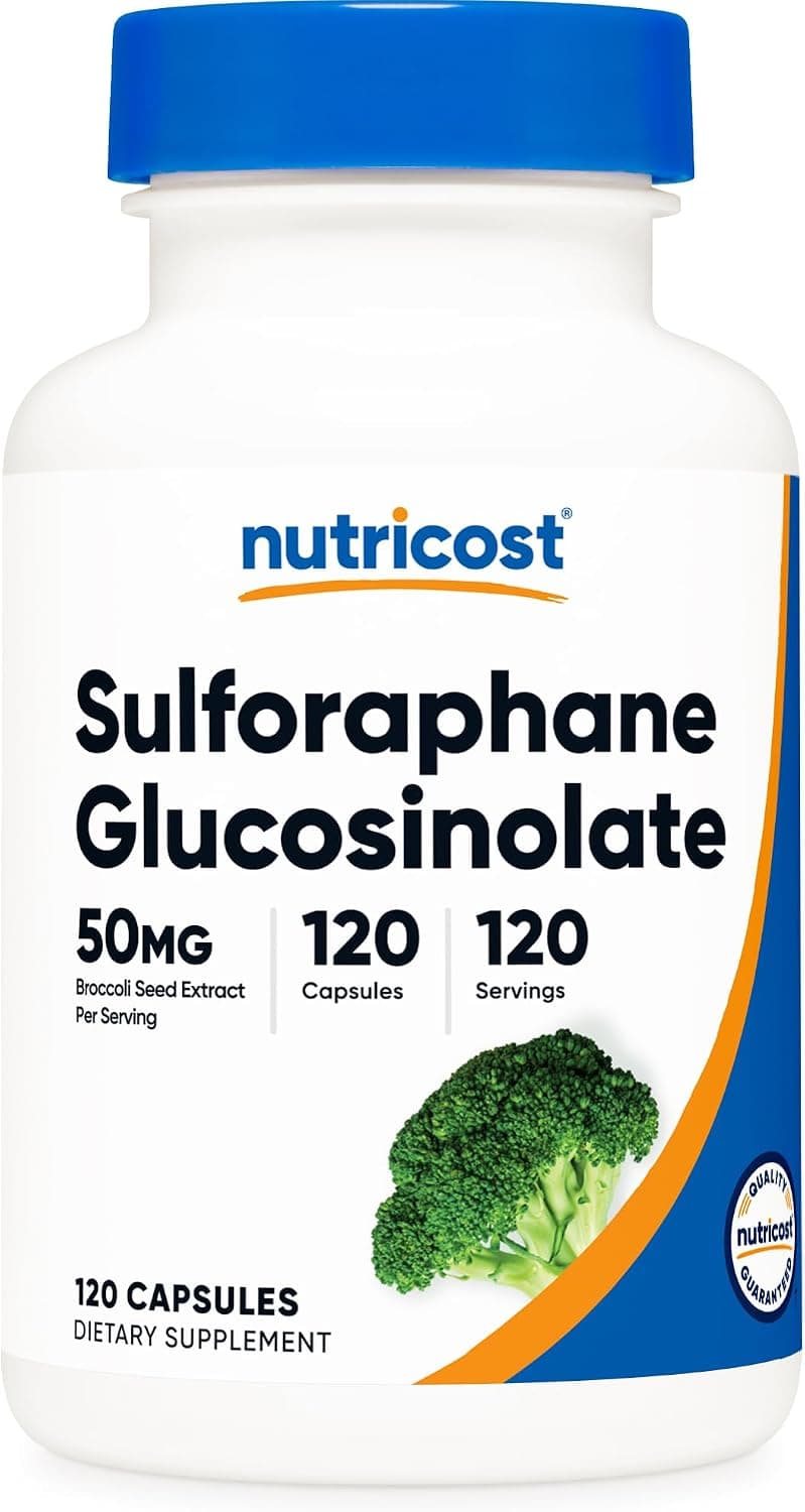 Nutricost Sulforaphane Glucosinolate (SGS) 120 Capsules | 50 mg Broccoli Seed Extract Per Serving