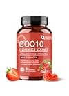 NATURE TARGET CoQ10 Gummies 200mg with PQQ, Strawberry, 90 Count