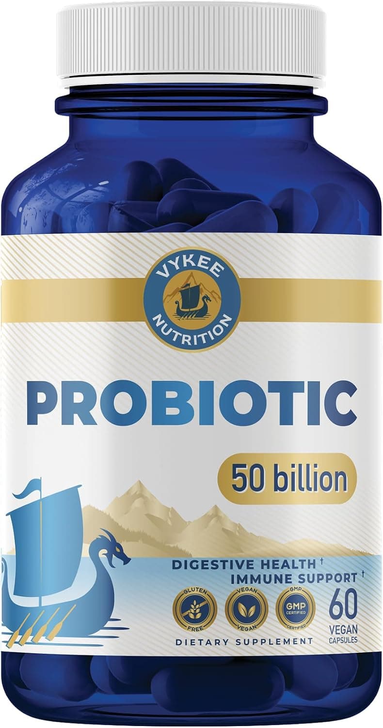 Probiotic Capsules 50 Billion CFU | With Prebiotic and 11 Strain Formula, for Digestive Support and Wellness