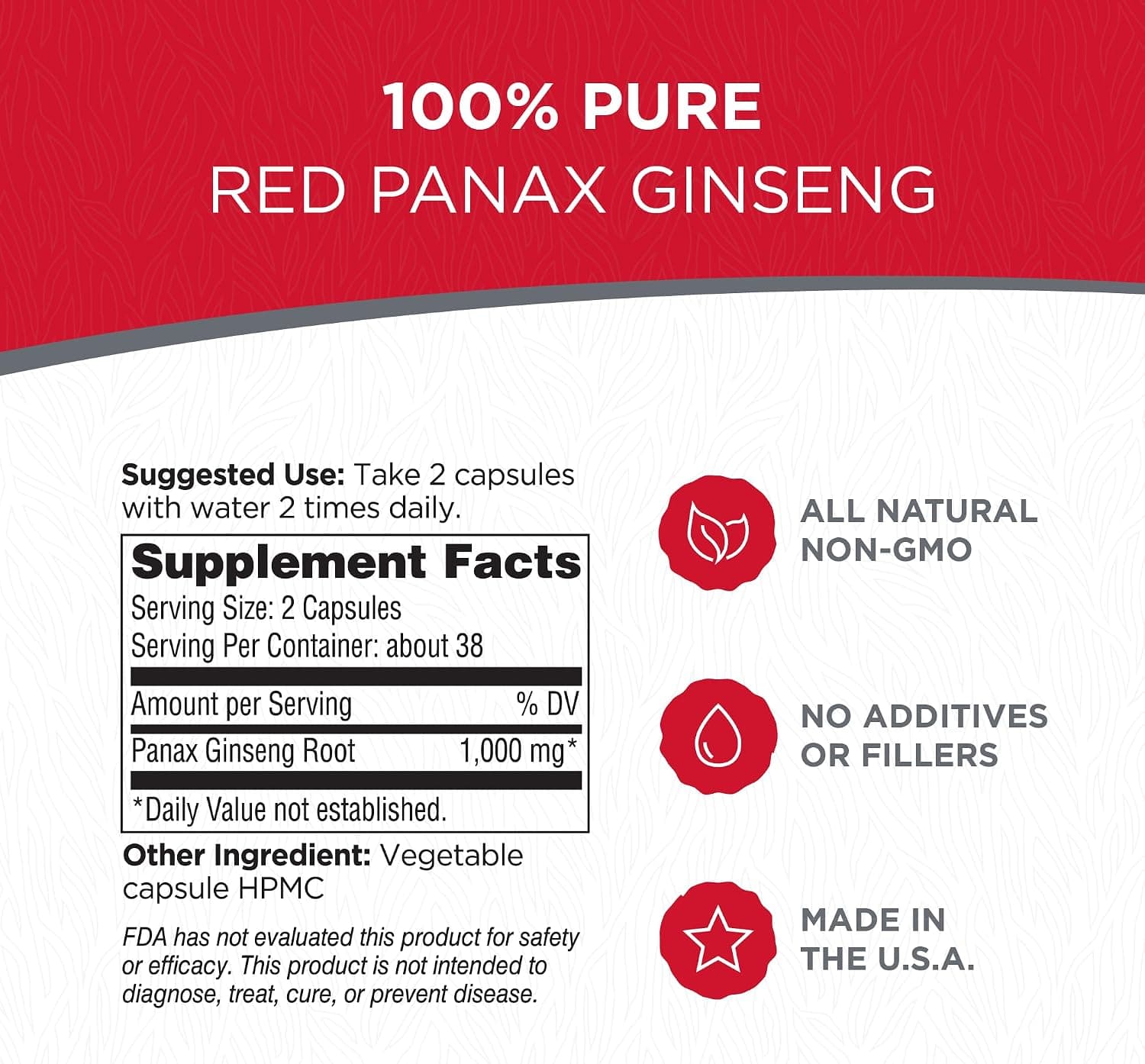 Dairyland Korean Red Panax Ginseng 2000mg