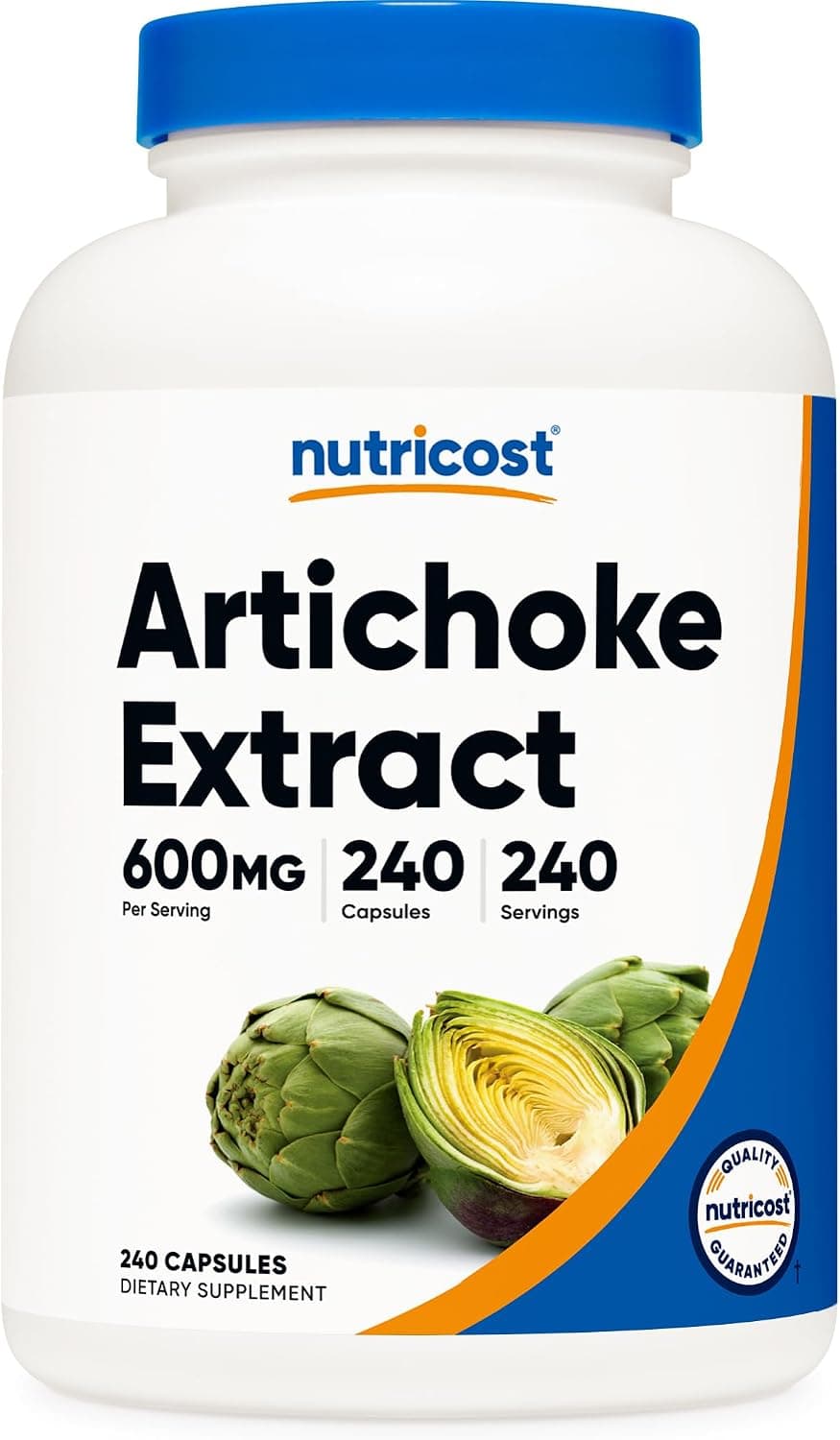 Nutricost Artichoke Extract 600mg, 240 Vegetarian Capsules, Gluten-Free | GMO-Free