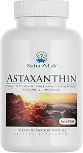 Nature's Lab AstaREAL Astaxanthin - 6mg of Potent Antioxidants