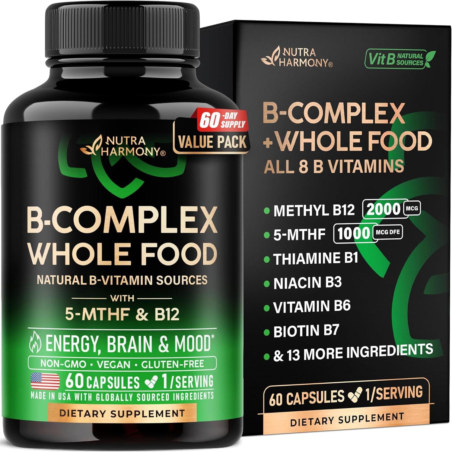 Vitamin B Complex - B1 | B2 | B3 | B5 | B6 | Biotin | B12