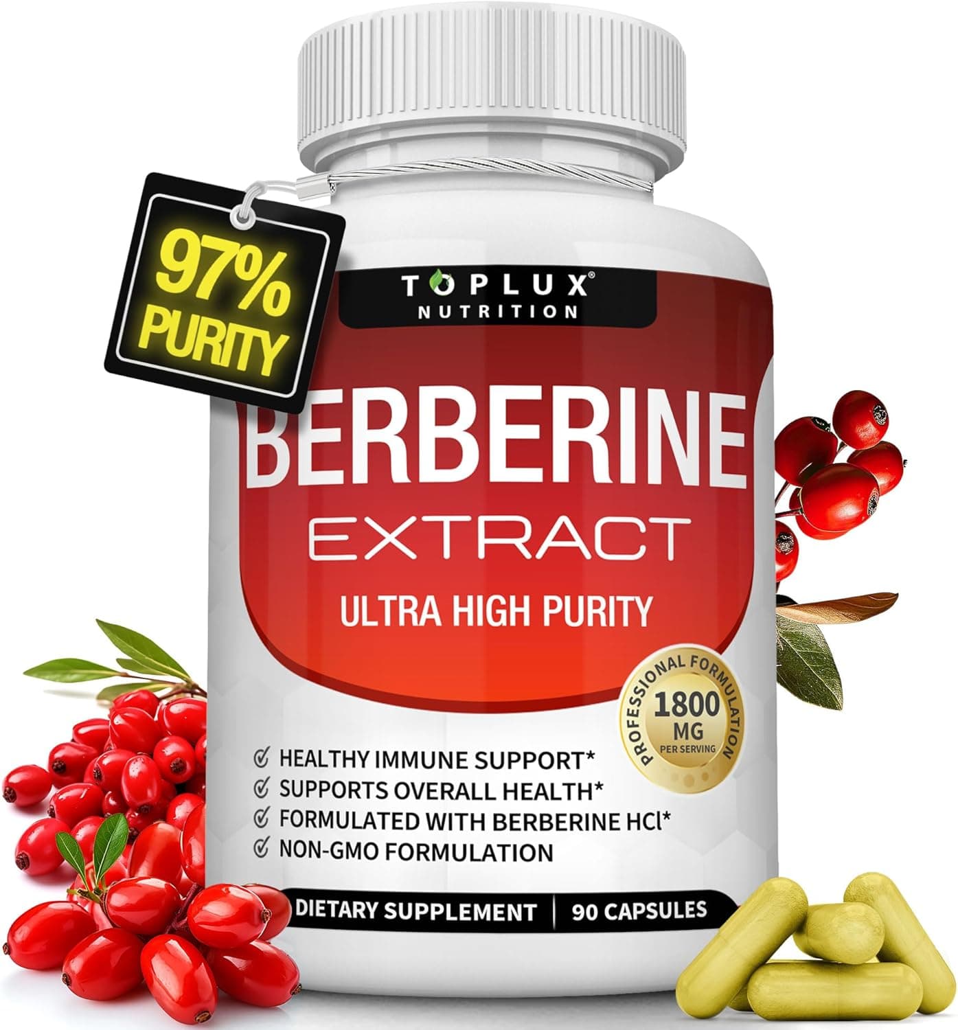 Berberine HCL 97% Tested Ultra High Purity