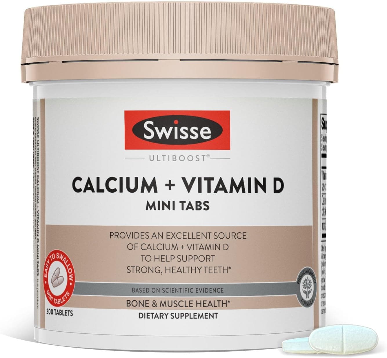 Calcium Supplement, 1200 mg High Potency with 5000 IU Vitamin D3 & K2 MK7, Enhanced Absorption, for Bone Density, Strength