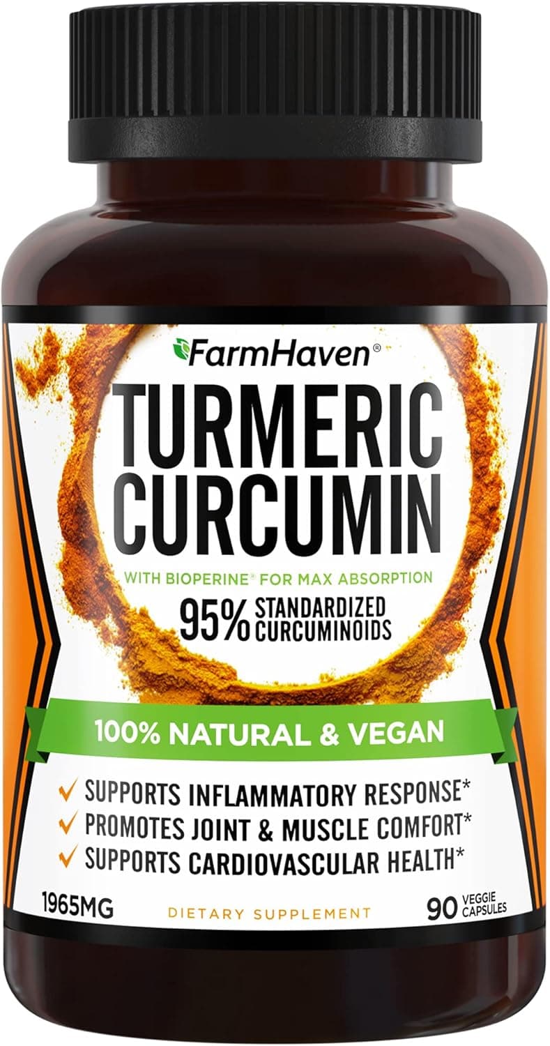 Organic Turmeric Curcumin – 1500mg with 95% Curcuminoids & BioPerine, High Absorption