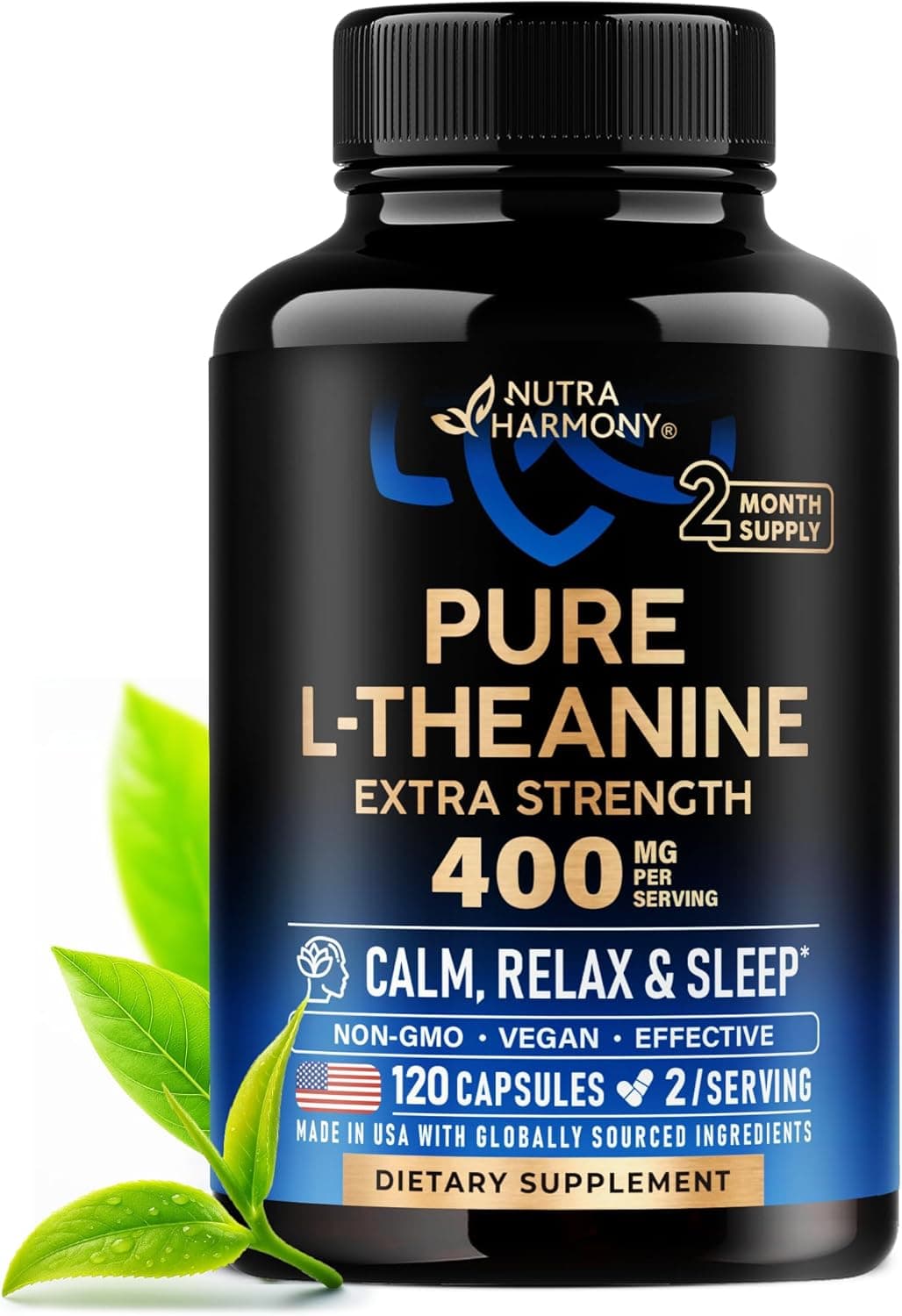 L-Theanine 800mg - Calm, Sleep, Relaxation & Mood Support