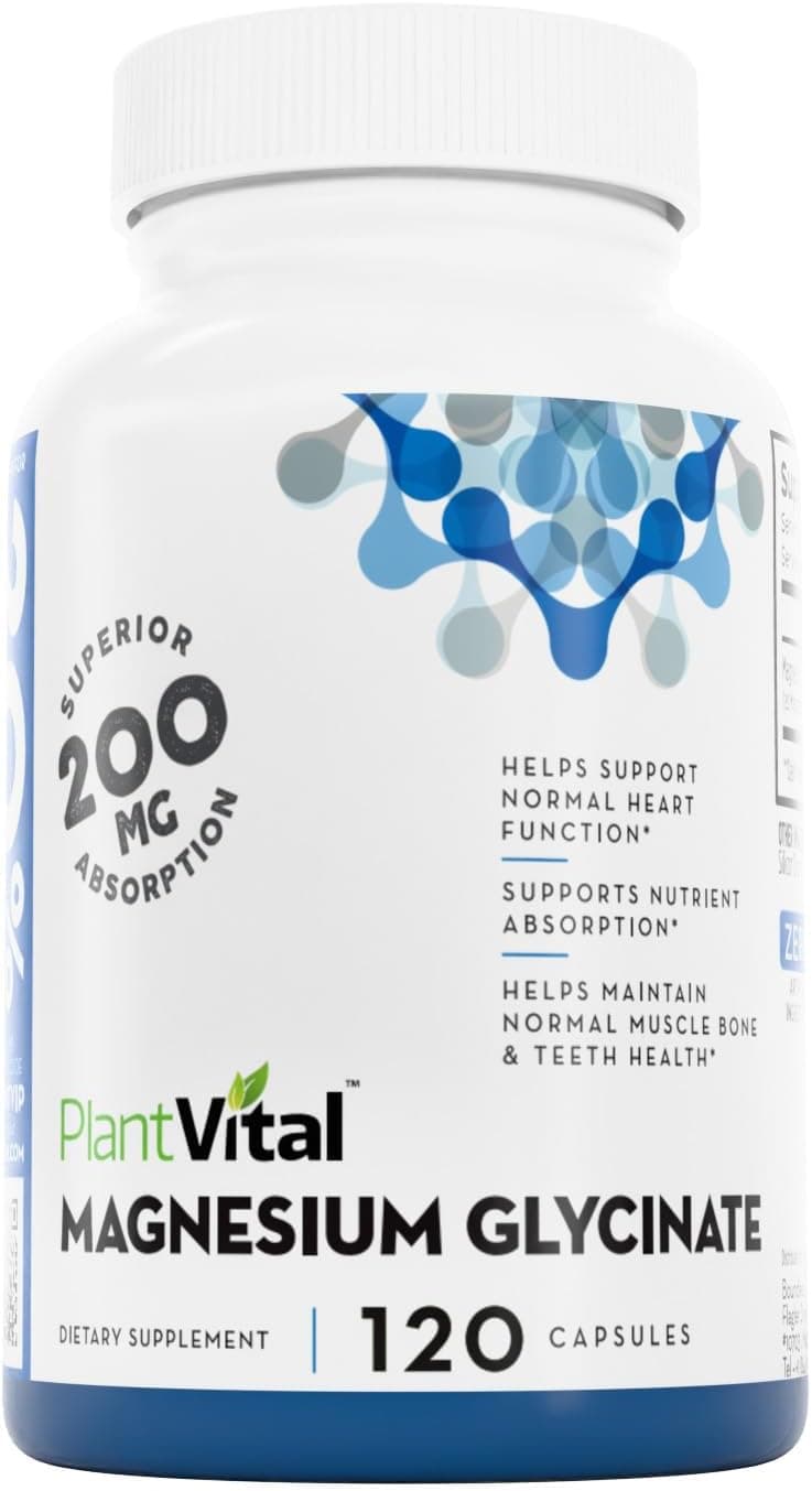 Magnesium Glycinate 200mg - Supports Restful Sleep, Muscle & Nerve Function, Normal Heart & Bone Health