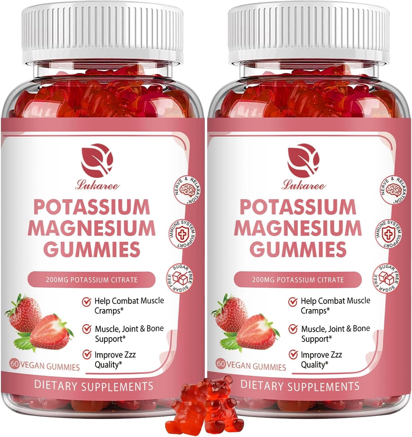 Magnesium Potassium Gummies - New Formula for Sleep, Leg Cramps & Muscle