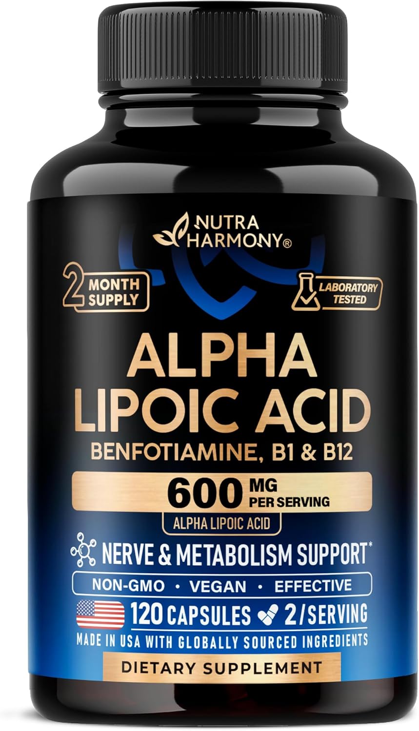 Alpha Lipoic Acid 600mg - Antioxidant for Nerve, Energy & Metabolism Support