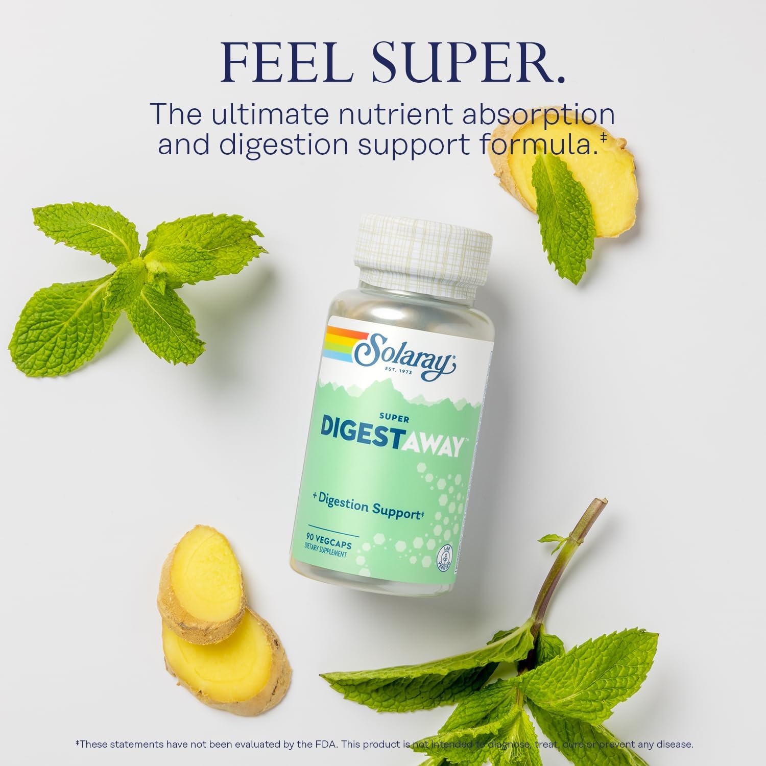 SOLARAY Bean Enzyme and Super Digestaway Digestive Enzyme Bundle with Alpha Galactosidase, Papain, Ginger, Pepsin, Betaine HCl and Aloe Vera, 60 Count and 90 Count