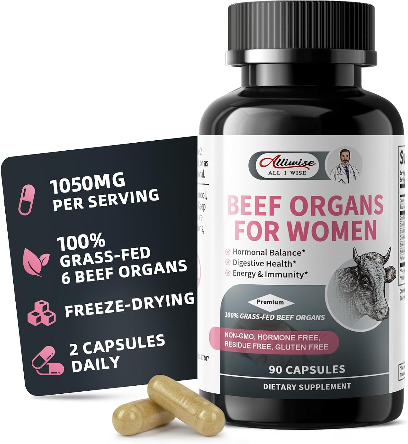 Beef Organ Supplement for Women — Grass-Fed Beef Organs Complex