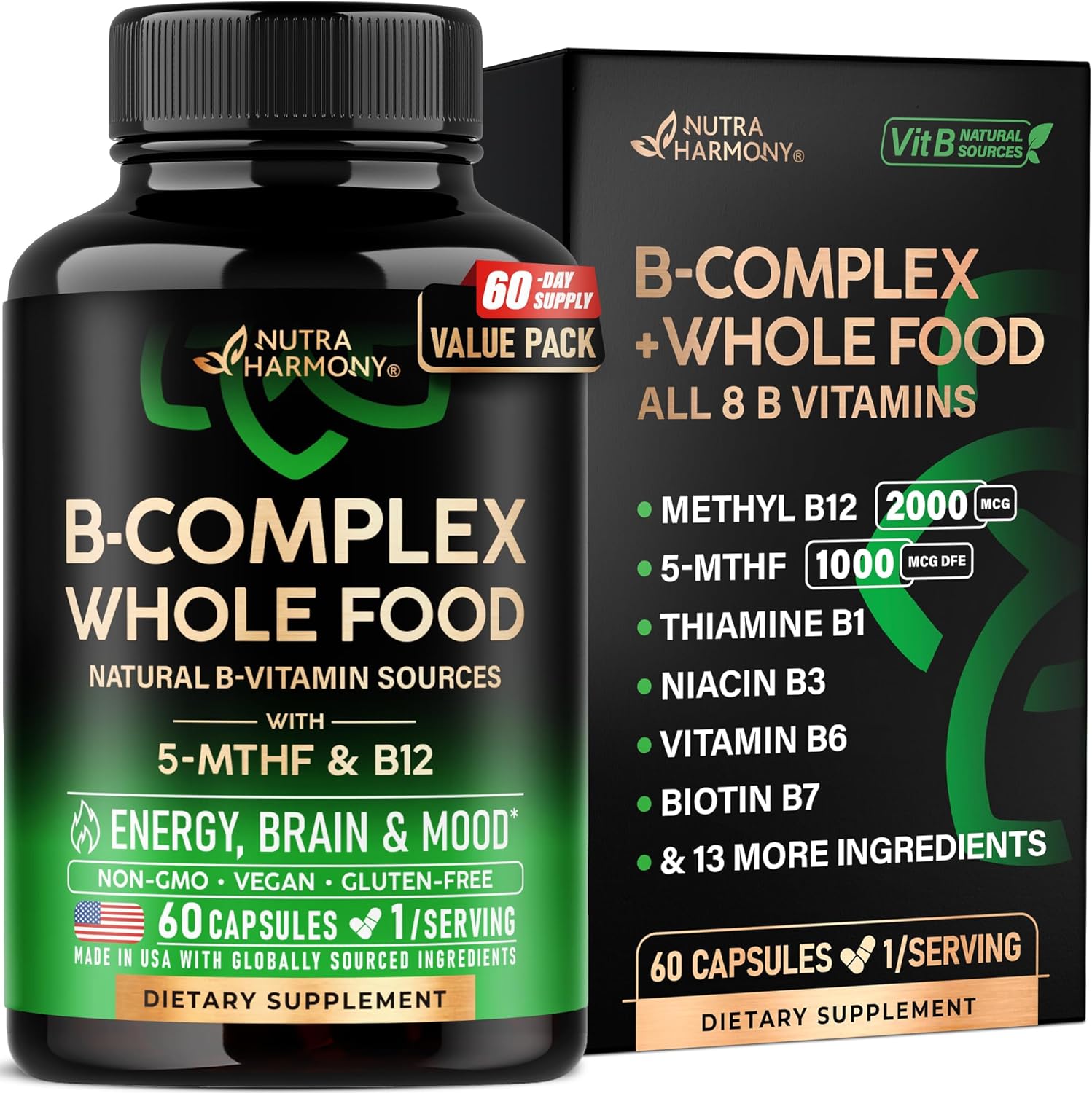 Vitamin B Complex - B1 | B2 | B3 | B5 | B6 | Biotin | B12