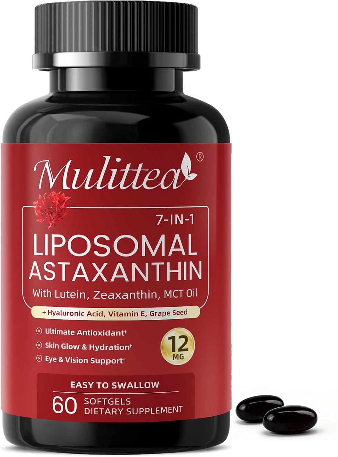 Astaxanthin Antioxidant Softgels — Eye, Skin & Cellular Defense