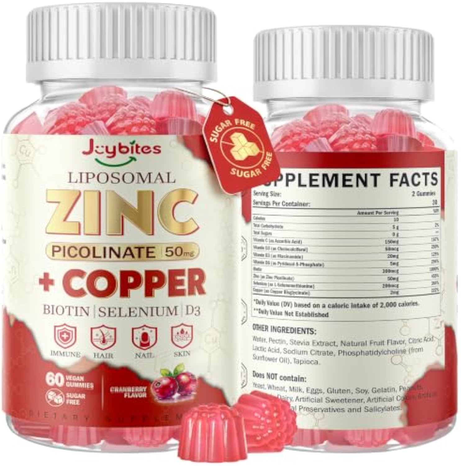 JoyBites Zinc Copper Selenium Gummies