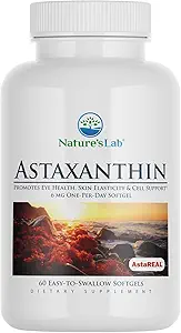 Nature's Lab AstaREAL Astaxanthin - 6mg of Potent Antioxidants