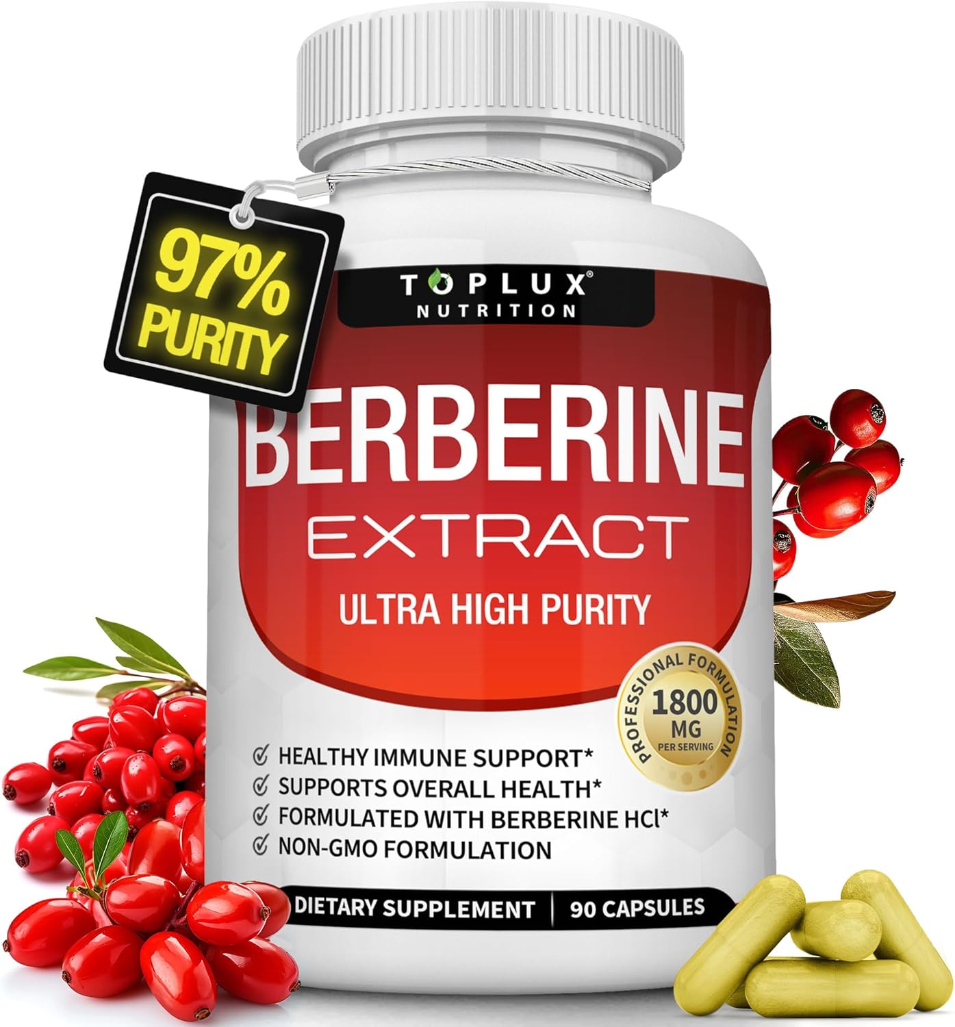 Berberine HCL 97% Tested Ultra High Purity